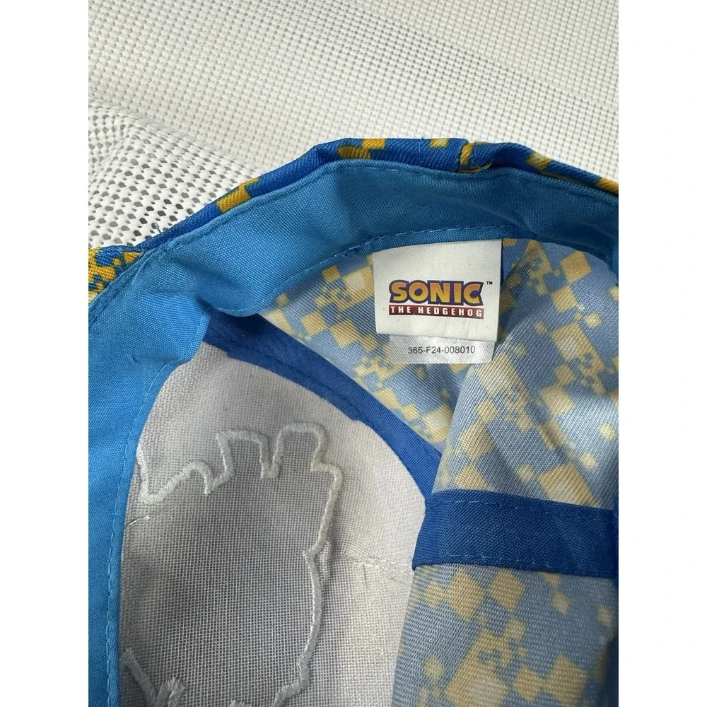 (686) Sonic The Hedgehog Sonic & Tails Hat Cap Blue Yellow Sega Kids